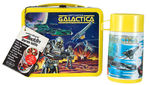 "BATTLESTAR GALACTICA" METAL LUNCHBOX WITH THERMOS AND TAG.