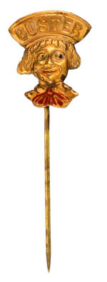 "BUSTER" BROWN EMBOSSED BRASS STICKPIN FROM EARLY 1900s.