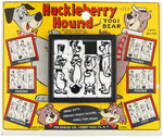 HUCKLEBERRY HOUND & YOGI BEAR, CASPER THE GHOST & MIGHTY MOUSE SLIDING TILE PUZZLE ON CARD TRIO.