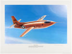 AVIATION LEGEND CHUCK YEAGER SIGNED BELL X(S)-1 & BELL X-1A JET LITHOGRAPHS.