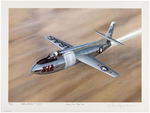 AVIATION LEGEND CHUCK YEAGER SIGNED BELL X(S)-1 & BELL X-1A JET LITHOGRAPHS.