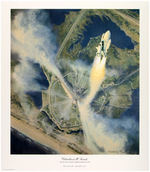 SPACE SHUTTLE "COLUMBIA AT 30 SECONDS" WILSON HURLEY SIGNED ART PRINT.