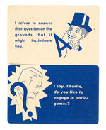 CHARLIE McCARTHY GAME/PUZZLE LOT.