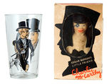 "CHARLIE McCARTHY" BOXED SOAP, TUMBLER, PENCIL SHARPENER.