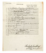 CHARLES LINDBERGH'S PERSONAL APPLICATION FOR AIR MAIL SERVICE TWICE-SIGNED DOCUMENTS DEC. 28, 1925.