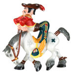 TOREADOR ON HORSEBACK FROM FERDINAND EXCEPTIONAL CERAMIC FIGURINE BY ZACCAGNINI.