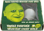 THE ADDAMS FAMILY "UNCLE FESTER'S MYSTERY LIGHT BULB" BOXED.