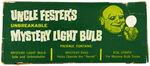 THE ADDAMS FAMILY "UNCLE FESTER'S MYSTERY LIGHT BULB" BOXED.