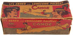 "LI'L ABNER AND LONESOME POLECAT CANOE" BOXED WIND-UP TOY.