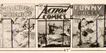 COMIC BOOK DISPLAY RACK PROMOTIONAL FLYER FEATURING GOLDEN AGE COMICS.