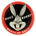 "'BUGS BUNNY'" LITHO BUTTON USED ON 1959 DOLL FROM HAKE COLLECTION & CPB.