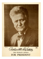 "ROBERT M. LaFOLLETTE/THE PEOPLES CHOICE FOR PRESIDENT" SMALL POSTER FROM 1924.