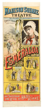 "ESMERELDA" LINEN-MOUNTED THEATER POSTER.