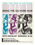 "VOTE SOCIALIST WORKERS IN 68/END THE WAR IN VIETNAM" POSTER.