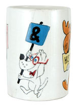 "ROCKY & HIS FRIENDS" MUG WITH ROCKY HANDLE.