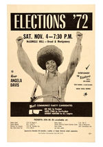 ANGELA DAVIS ENDORSES COMMUNIST PRESIDENTIAL CANDIDATES 1972 AND 1976 POSTER PAIR.