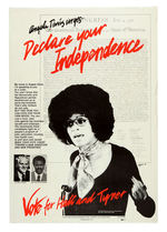 ANGELA DAVIS ENDORSES COMMUNIST PRESIDENTIAL CANDIDATES 1972 AND 1976 POSTER PAIR.