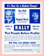 COMMUNIST PARTY 1984 GUS HALL/ANGELA DAVIS CAMPAIGN POSTER PAIR FROM DETROIT SINGLE DAY EVENT.