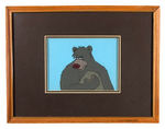 "THE JUNGLE BOOK" ANIMATION CEL DISPLAY FEATURING BALOO.