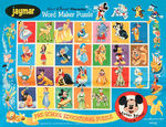 "JAYMAR WALT DISNEY CHARACTER WORD MAKER PUZZLE" LARGE PROOF SHEET.