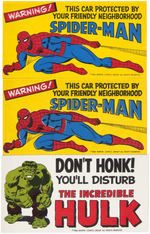 MARVEL COMICS "MARVELMANIA" SUPERHERO BUMPER STICKER SET.