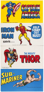 MARVEL COMICS "MARVELMANIA" SUPERHERO BUMPER STICKER SET.