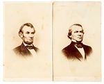 LINCOLN AND JOHNSON PAIR OF CDVS CIRCA 1865 ASSASSINATION.