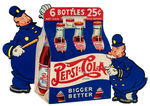 “PEPSI-COLA” COPS LARGE AND SMALL DIE-CUT SIGN PAIR.