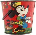 MICKEY & MINNIE MOUSE & PLUTO AUSTRALIAN SAND PAIL.