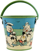 THE THREE LITTLE PIGS SMALLEST SIZE SAND PAIL.