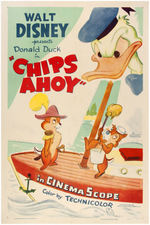 DONALD DUCK "CHIPS AHOY" LINEN-MOUNTED MOVIE POSTER.