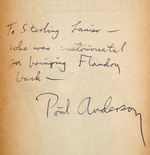 SCIENCE FICTION AUTHORS POUL ANDERSON/DOUGLAS ADAMS/ROBERT SILVERBERG SIGNED BOOK TRIO.