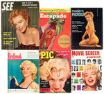 NORMA JEAN DOUGHERTY/MARILYN MONROE 1946-1960 MAGAZINE LOT.