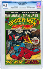 "MARVEL TEAM-UP" #3 JULY 1972 CGC 9.8 NM/MINT (SPIDER-MAN & HUMAN TORCH).