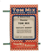 "TOM MIX WESTERN MOVIE/RUSTLER'S ROUNDUP" CARDBOARD MECHANICAL VIEWER.