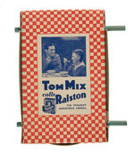 "TOM MIX WESTERN MOVIE/RUSTLER'S ROUNDUP" CARDBOARD MECHANICAL VIEWER.