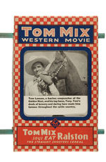 "TOM MIX WESTERN MOVIE/RUSTLER'S ROUNDUP" CARDBOARD MECHANICAL VIEWER.