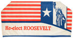 “RE-ELECT ROOSEVELT” 1940 CLOTH AND CARDBOARD HAT PAIR.