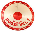 “RE-ELECT ROOSEVELT” 1940 CLOTH AND CARDBOARD HAT PAIR.