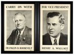 FDR/WALLACE 1940 FRAMED SMALL POSTER PAIR.