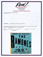 THE RAMONES BAND-SIGNED CONCERT POSTER.