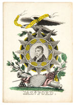 EARLY PLAYING CARD BY JAZANIAH FORD PICTURING “LA FAYETTE.”