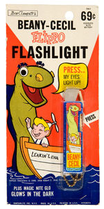 “BEANY - CECIL FLIPPO FLASHLIGHT” ON CARD.