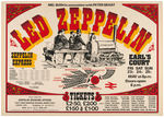 LED ZEPPELIN "PHYSICAL ROCKET" EARL'S COURT 1975 CONCERT POSTER.