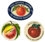 THREE GORGEOUS AND EARLY BUTTONS FOR FRUIT GROWERS.