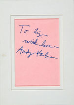 ANDY KAUFMAN AUTOGRAPH.