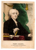 “JOHN ADAMS, SECOND PRESIDENT OF THE UNITED STATES” LITHO PRINT BY N. CURRIER.