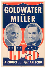 GOLDWATER 1964 POSTER PAIR INCLUDING ONE IN GOLD FOIL.