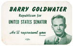 GOLDWATER SENATE CAMPAIGN CARD/PERFUME/PAPERWEIGHT.