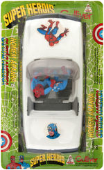 SPIDER-MAN & CAPTAIN AMERICA CARDED GULLIVER "SUPER HEROES" CAR.